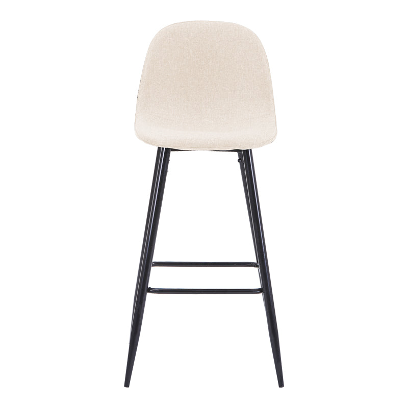 Scaun de bar Bella, Stofă, picioare metalice negre, Diverse culori, 42x49x98 cm - Crem | SKU: 499-000029 | Scaun de bar Bella, Stofă, picioare metalice negre, 42x49x98 cm, varianta Crem, produs pentru amenajarea locuinței, disponibil online în România la CasaMob