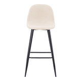 Scaun de bar Bella, Stofă, picioare metalice negre, Diverse culori, 42x49x98 cm - Crem | SKU: 499-000029 | Scaun de bar Bella, Stofă, picioare metalice negre, 42x49x98 cm, varianta Crem, produs pentru amenajarea locuinței, disponibil online în România la CasaMob