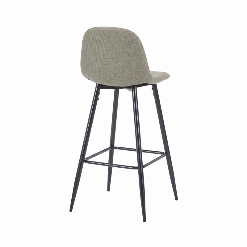 Verde oliv | SKU: 499-000030 | Scaun de bar Bella, stofă, picioare metalice negre, 42x49x98 cm, varianta Verde oliv, produs pentru amenajarea locuinței, disponibil online în România la CasaMob