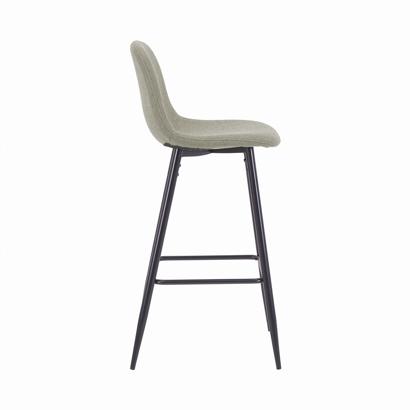 Verde oliv | SKU: 499-000030 | Scaun de bar Bella, stofă, picioare metalice negre, 42x49x98 cm, varianta Verde oliv, produs pentru amenajarea locuinței, disponibil online în România la CasaMob