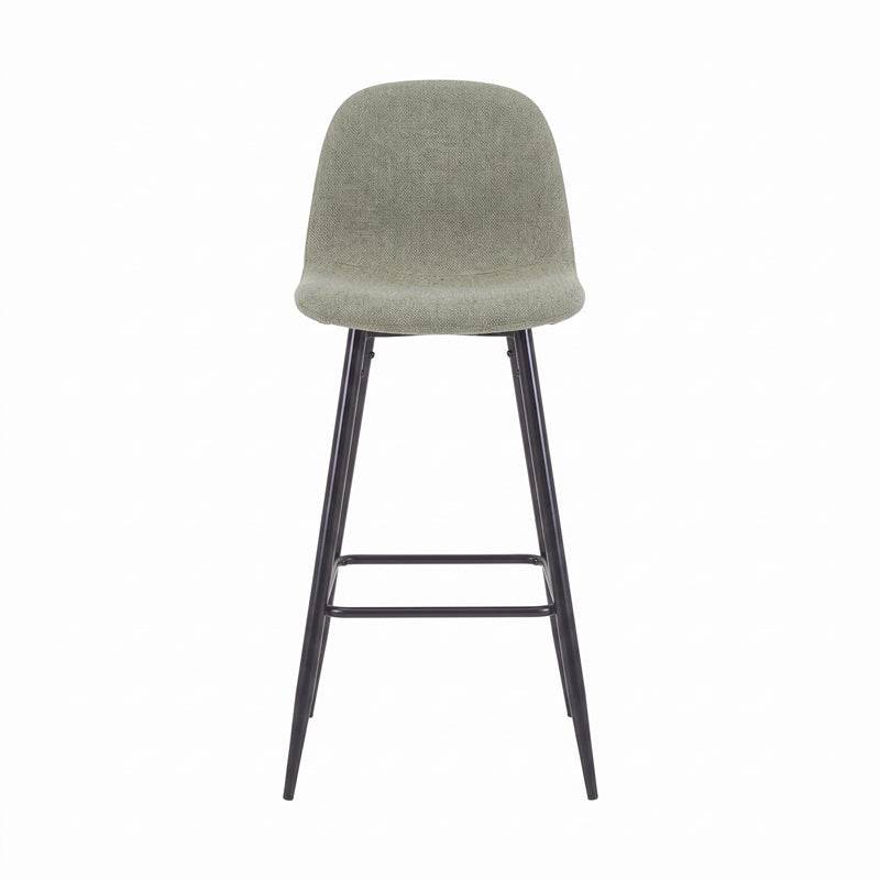Verde oliv | SKU: 499-000030 | Scaun de bar Bella, stofă, picioare metalice negre, 42x49x98 cm, varianta Verde oliv, produs pentru amenajarea locuinței, disponibil online în România la CasaMob
