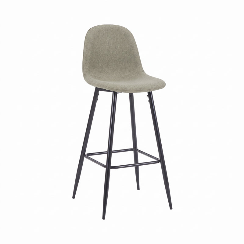 Verde oliv | SKU: 499-000030 | Scaun de bar Bella, stofă, picioare metalice negre, 42x49x98 cm, varianta Verde oliv, produs pentru amenajarea locuinței, disponibil online în România la CasaMob