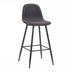 Negru | SKU: 499-000032 | Scaun de bar Bella, stofă, picioare metalice negre, 42x49x108 cm, varianta Negru, produs pentru amenajarea locuinței, disponibil online în România la CasaMob