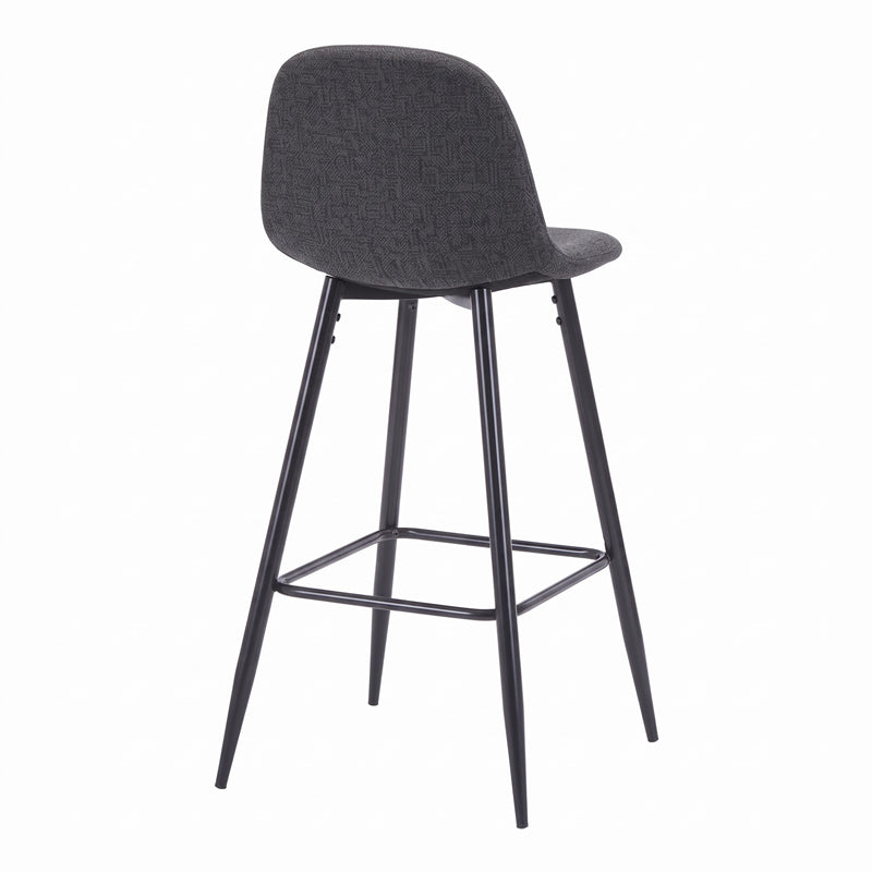 Scaun de bar Bella, stofă, picioare metalice negre, Diverse culori, 42x49x108 cm - Negru | SKU: 499-000032 | Scaun de bar Bella, stofă, picioare metalice negre, 42x49x108 cm, varianta Negru, produs pentru amenajarea locuinței, disponibil online în România la CasaMob