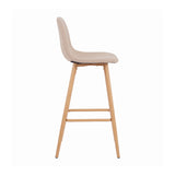 Scaun de bar Bella, stofă, picioare metalice cu finisaj natural, Diverse culori, 42x49x98 cm - Bej-Natural | SKU: 499-000035 | Scaun de bar Bella, stofă, picioare metalice cu finisaj natural, 42x49x98 cm, varianta Bej-Natural, produs pentru amenajarea locuinței, disponibil online în România la CasaMob