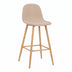 Bej-Natural | SKU: 499-000037 | Scaun de bar Bella, stofă, picioare metalice cu finisaj natural, 42x49x108 cm, varianta Bej-Natural, produs pentru amenajarea locuinței, disponibil online în România la CasaMob