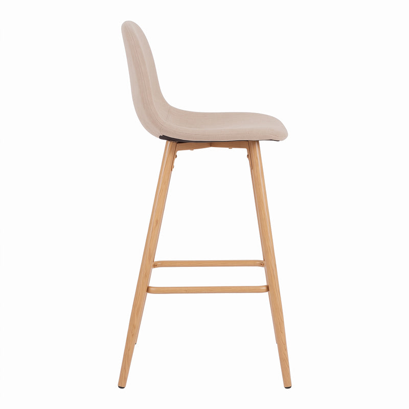Scaun de bar Bella, stofă, picioare metalice cu finisaj natural, Diverse culori, 42x49x108 cm - Bej-Natural | SKU: 499-000037 | Scaun de bar Bella, stofă, picioare metalice cu finisaj natural, 42x49x108 cm, varianta Bej-Natural, produs pentru amenajarea locuinței, disponibil online în România la CasaMob