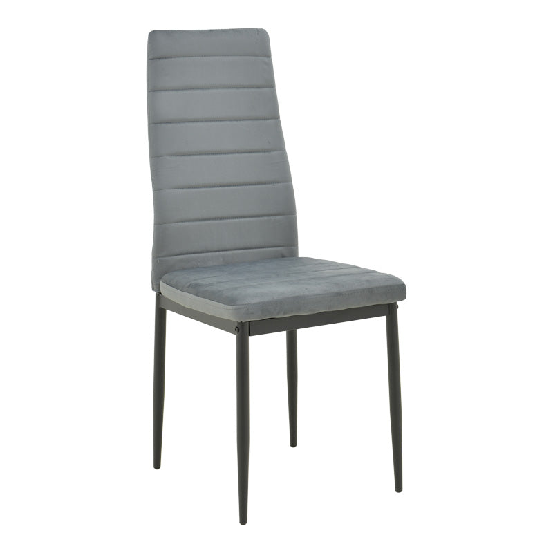 Scaun Parker, Catifea, Gri, 41x48x96 cm