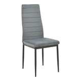 Scaun Parker, Catifea, Gri, 41x48x96 cm