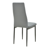 Scaun Parker, Catifea, Gri, 41x48x96 cm