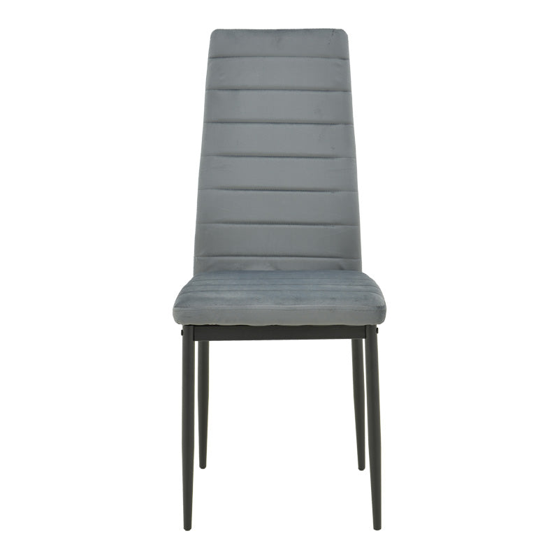 Scaun Parker, Catifea, Gri, 41x48x96 cm