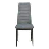 Scaun Parker, Catifea, Gri, 41x48x96 cm