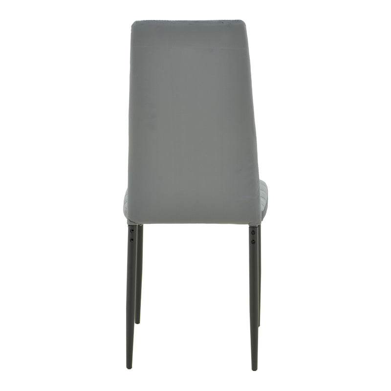 Scaun Parker, Catifea, Gri, 41x48x96 cm