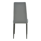 Scaun Parker, Catifea, Gri, 41x48x96 cm