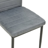 Scaun Parker, Catifea, Gri, 41x48x96 cm