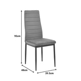 Scaun Parker, Catifea, Gri, 41x48x96 cm