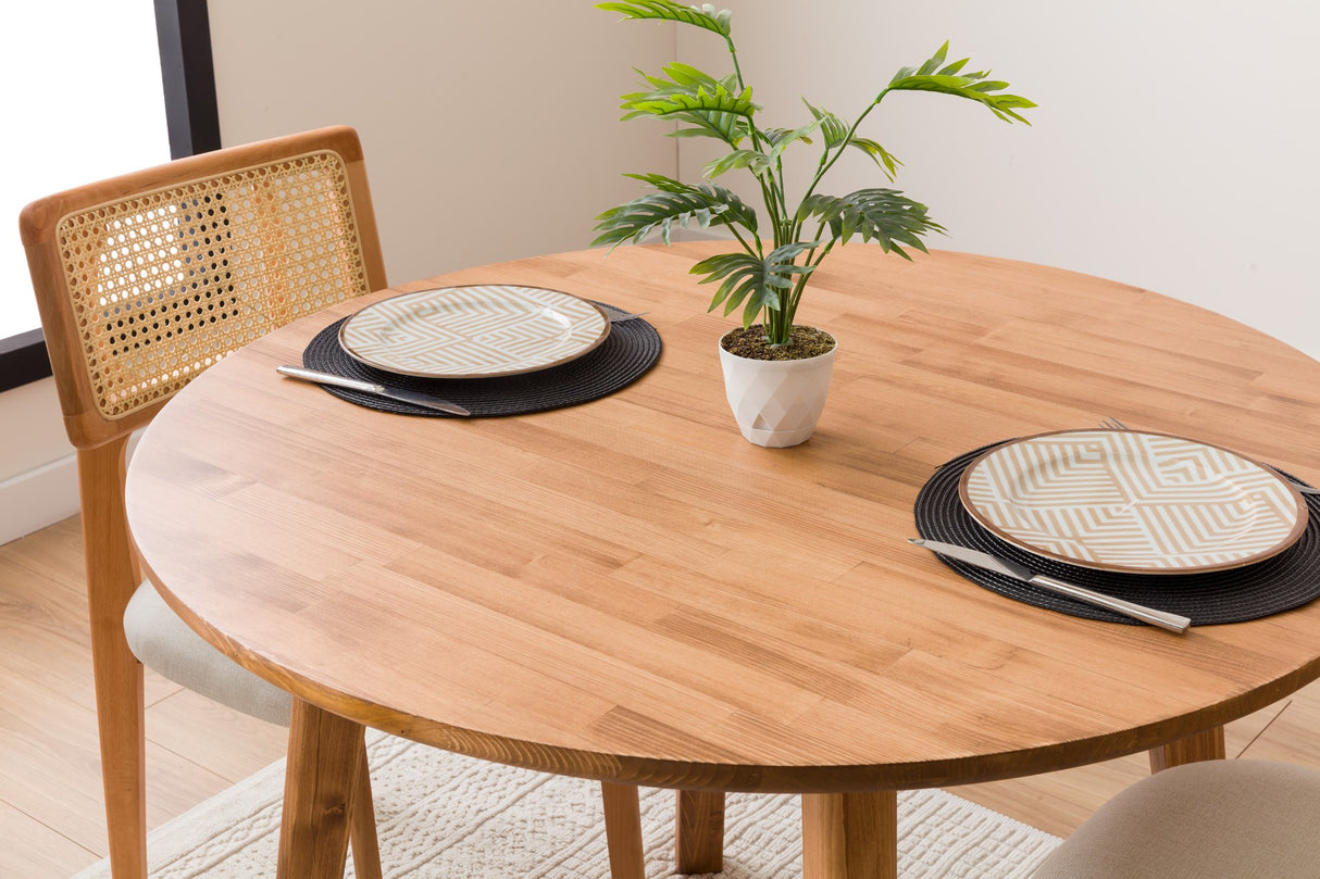 Masă dining BN - 01, Nuc, Ø100x75 cm
