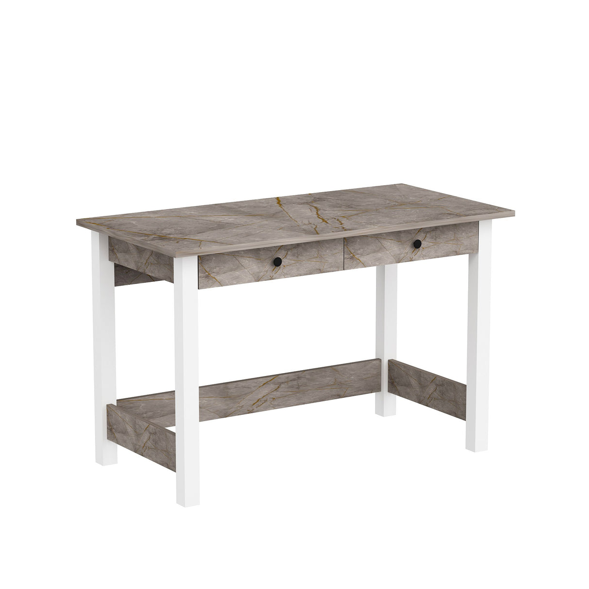 Birou Paris - Atlas, Gordion, Maro - Alb, 120x60x77 cm