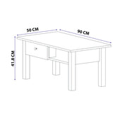 Măsuță de cafea Lisbon, Diverse culori, 90x50x42 cm - Alb | SKU: 505CRL1401 | Măsuță de cafea Lisbon, 90x50x42 cm, varianta Alb, produs pentru amenajarea locuinței, disponibil online în România la CasaMob