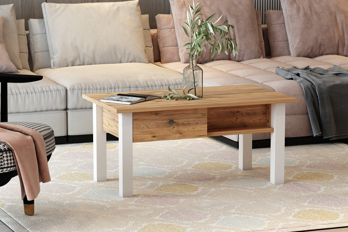 Măsuță de cafea Lisbon, Diverse culori, 90x50x42 cm - Pin atlantic | SKU: 505CRL1403 | Măsuță de cafea Lisbon, 90x50x42 cm, varianta Pin atlantic, produs pentru amenajarea locuinței, disponibil online în România la CasaMob