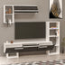 Comodă TV Mega - White, Royal Marble, Alb - Negru, 209x27.7x123.6 cm, SKU 505CRL1702, imagine 2