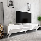 Comodă TV Rudy, Diverse culori, 180x30x42 cm - Alb | SKU: 505CRL1707 | Comodă TV Rudy, 180x30x42 cm, varianta Alb, produs pentru amenajarea locuinței, disponibil online în România la CasaMob