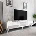 Alb | SKU: 505CRL1707 | Comodă TV Rudy, 180x30x42 cm, varianta Alb, produs pentru amenajarea locuinței, disponibil online în România la CasaMob