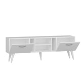 Comodă TV Rudy, Diverse culori, 180x30x42 cm - Alb | SKU: 505CRL1707 | Comodă TV Rudy, 180x30x42 cm, varianta Alb, produs pentru amenajarea locuinței, disponibil online în România la CasaMob