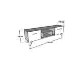 Comodă TV Irma, Diverse culori, 150x30x42 cm - Nuc | SKU: 505CRL1711 | Comodă TV Irma, 150x30x42 cm, varianta Nuc, produs pentru amenajarea locuinței, disponibil online în România la CasaMob