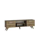 Comodă TV Irma, Diverse culori, 150x30x42 cm - Nuc | SKU: 505CRL1711 | Comodă TV Irma, 150x30x42 cm, varianta Nuc, produs pentru amenajarea locuinței, disponibil online în România la CasaMob