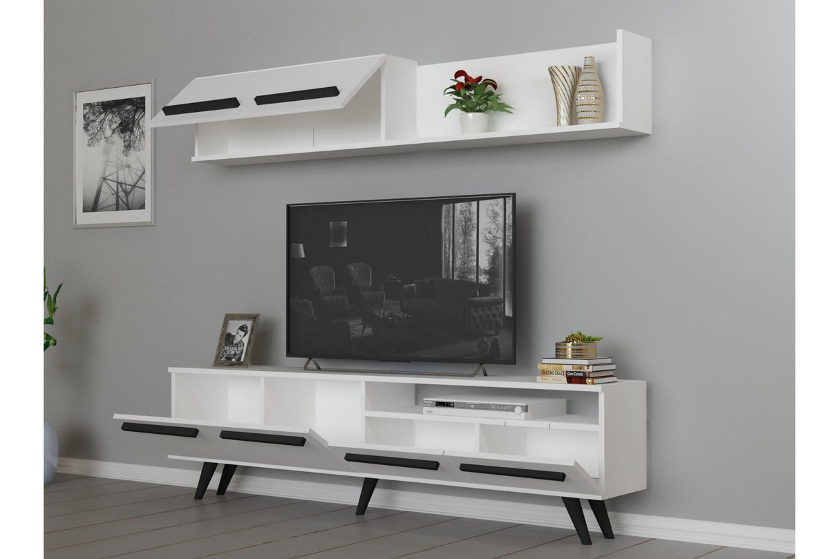 Comodă TV Mono, Diverse culori, 180x30x46 cm - Alb | SKU: 505CRL1718 | Comodă TV Mono, 180x30x46 cm, varianta Alb, produs pentru amenajarea locuinței, disponibil online în România la CasaMob