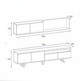 Comodă TV Mono, Diverse culori, 180x30x46 cm - Alb | SKU: 505CRL1718 | Comodă TV Mono, 180x30x46 cm, varianta Alb, produs pentru amenajarea locuinței, disponibil online în România la CasaMob
