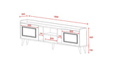 Comodă TV Rudy v2, Diverse culori, 180x35x55 cm - Nuc | SKU: 505CRL1722 | Comodă TV Rudy v2, 180x35x55 cm, varianta Nuc, produs pentru amenajarea locuinței, disponibil online în România la CasaMob