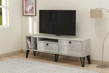 Comodă TV Aris - Crystal, Gri - Alb, 150x35x53 cm