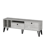 Comodă TV Aris - Crystal, Gri - Alb, 150x35x53 cm