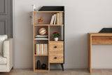 Bibliotecă Star, Diverse culori, 62x30x130 cm - Pin atlantic - Negru | SKU: 505CRL1801 | Bibliotecă Star, 62x30x130 cm, varianta Pin atlantic - Negru, produs pentru amenajarea locuinței, disponibil online în România la CasaMob