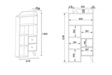 Bibliotecă Star, Diverse culori, 62x30x130 cm - Alb | SKU: 505CRL1802 | Bibliotecă Star, 62x30x130 cm, varianta Alb, produs pentru amenajarea locuinței, disponibil online în România la CasaMob