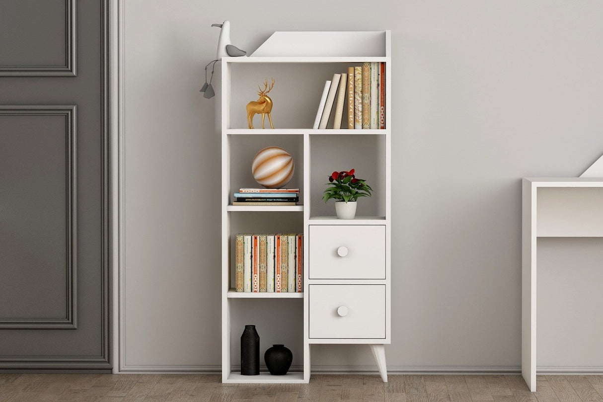 Bibliotecă Star, Diverse culori, 62x30x130 cm - Alb | SKU: 505CRL1802 | Bibliotecă Star, 62x30x130 cm, varianta Alb, produs pentru amenajarea locuinței, disponibil online în România la CasaMob