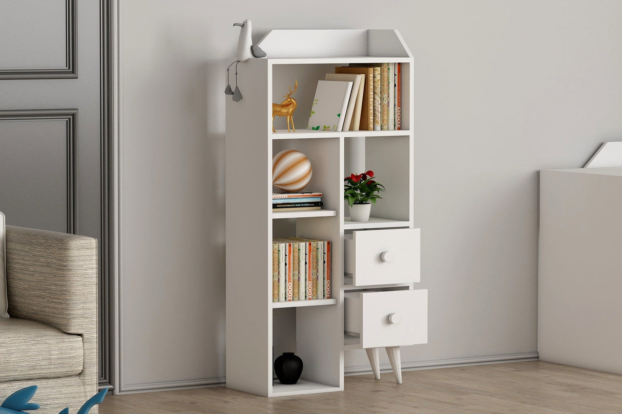 Bibliotecă Star, Diverse culori, 62x30x130 cm - Alb | SKU: 505CRL1802 | Bibliotecă Star, 62x30x130 cm, varianta Alb, produs pentru amenajarea locuinței, disponibil online în România la CasaMob