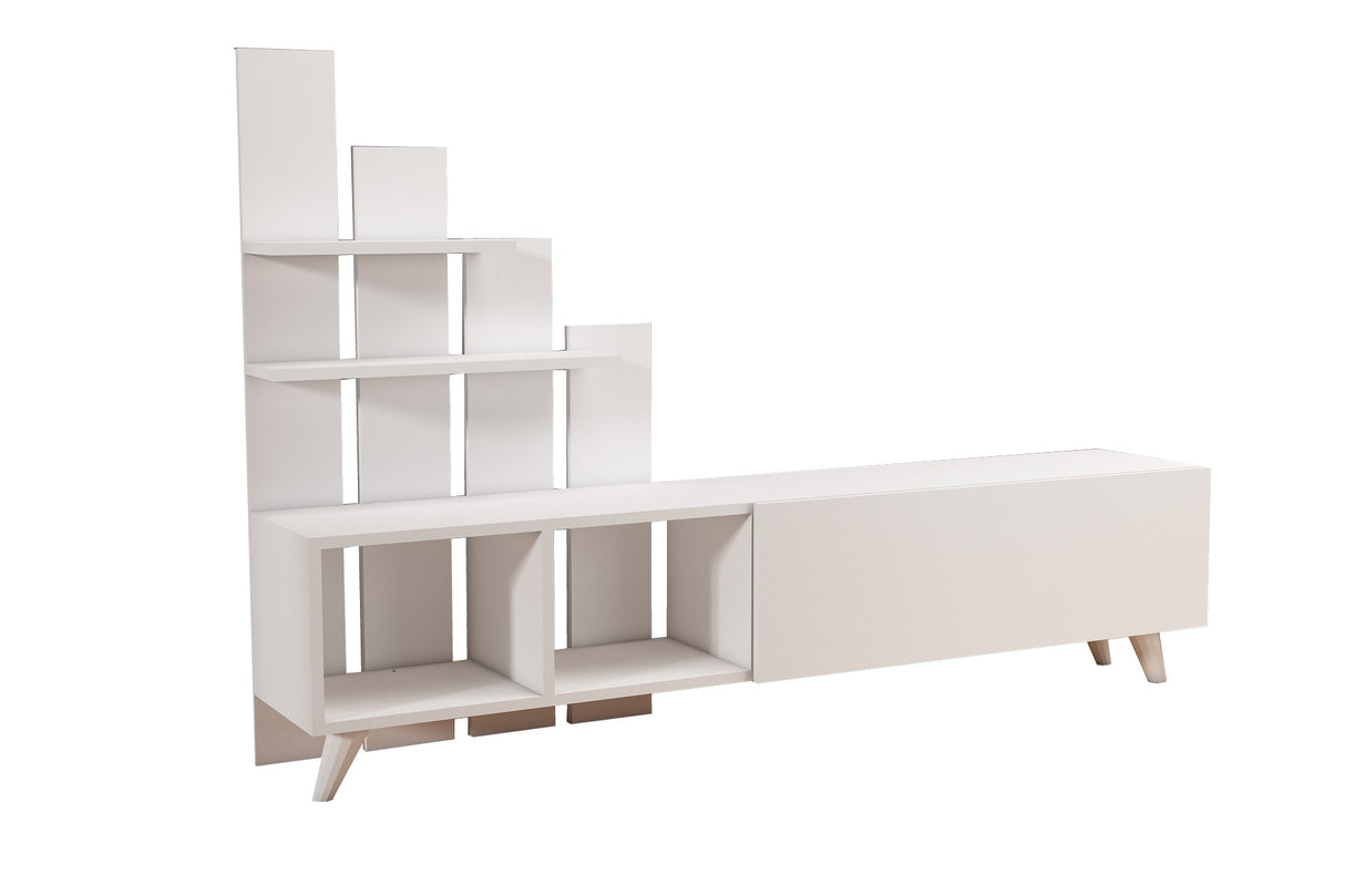 Comodă TV Vale, Diverse culori, 160x33x115 cm - Alb | SKU: 505CRL1909 | Comodă TV Vale, 160x33x115 cm, varianta Alb, produs pentru amenajarea locuinței, disponibil online în România la CasaMob