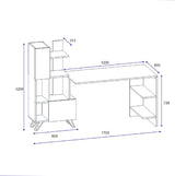 Birou Alis, Alb, 120x60x73 cm