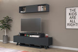 Comodă TV Alwin Unit, Diverse culori, 150x32x49 cm - Antracit | SKU: 505CRL1919 | Comodă TV Alwin Unit, 150x32x49 cm, varianta Antracit, produs pentru amenajarea locuinței, disponibil online în România la CasaMob
