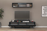 Comodă TV Alwin Unit, Diverse culori, 150x32x49 cm - Antracit | SKU: 505CRL1919 | Comodă TV Alwin Unit, 150x32x49 cm, varianta Antracit, produs pentru amenajarea locuinței, disponibil online în România la CasaMob