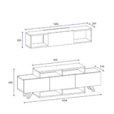Comodă TV Alwin Unit, Diverse culori, 150x32x49 cm - Antracit | SKU: 505CRL1919 | Comodă TV Alwin Unit, 150x32x49 cm, varianta Antracit, produs pentru amenajarea locuinței, disponibil online în România la CasaMob