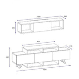 Comodă TV Alwin Unit, Diverse culori, 150x32x49 cm - Nuc | SKU: 505CRL1921 | Comodă TV Alwin Unit, 150x32x49 cm, varianta Nuc, produs pentru amenajarea locuinței, disponibil online în România la CasaMob