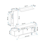 Comodă TV Clara, Diverse culori, 175x35x59 cm - Alb | SKU: 505CRL1922 | Comodă TV Clara, 175x35x59 cm, varianta Alb, produs pentru amenajarea locuinței, disponibil online în România la CasaMob