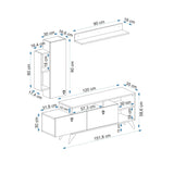 Comodă TV Clara, Diverse culori, 175x35x59 cm - Nuc - Antracit | SKU: 505CRL1923 | Comodă TV Clara, 175x35x59 cm, varianta Nuc - Antracit, produs pentru amenajarea locuinței, disponibil online în România la CasaMob