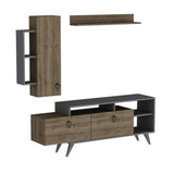 Comodă TV Clara, Diverse culori, 175x35x59 cm - Nuc - Antracit | SKU: 505CRL1923 | Comodă TV Clara, 175x35x59 cm, varianta Nuc - Antracit, produs pentru amenajarea locuinței, disponibil online în România la CasaMob