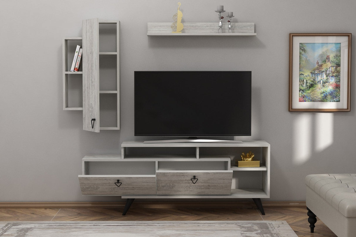 Comodă TV Clara, Diverse culori, 175x35x59 cm - Gri | SKU: 505CRL1924 | Comodă TV Clara, 175x35x59 cm, varianta Gri, produs pentru amenajarea locuinței, disponibil online în România la CasaMob