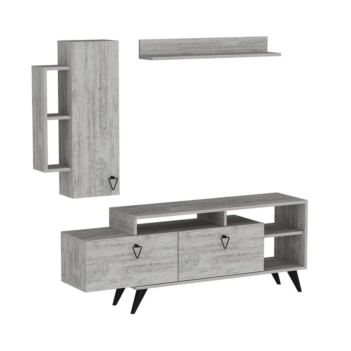 Comodă TV Clara, Diverse culori, 175x35x59 cm - Gri | SKU: 505CRL1924 | Comodă TV Clara, 175x35x59 cm, varianta Gri, produs pentru amenajarea locuinței, disponibil online în România la CasaMob
